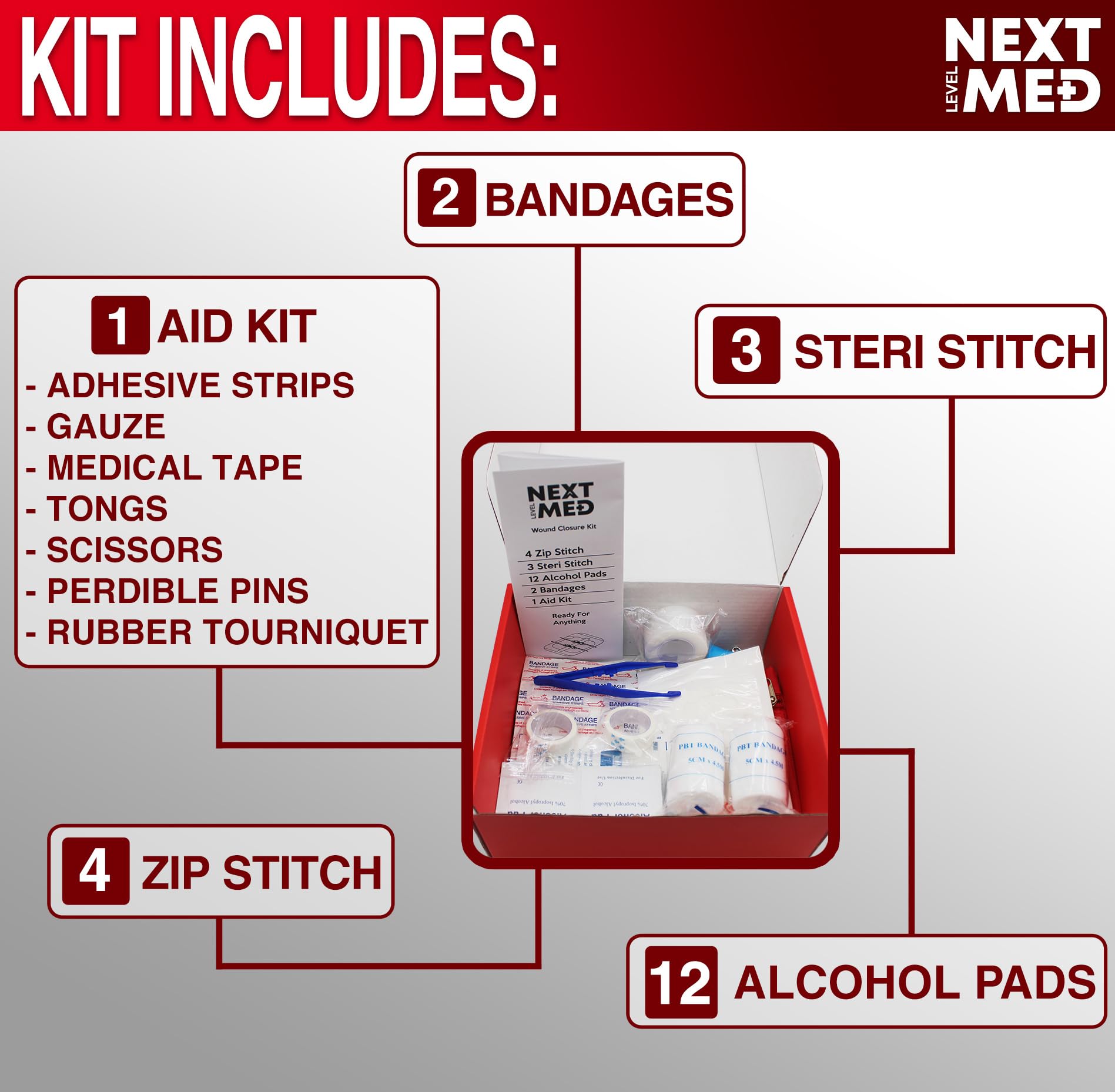 Kit 10 Pansements Fermeture Éclair Sans Suture – Bandes De Liaison Élastique Pour Lacérations D'Urgence, Camping & Randonnée