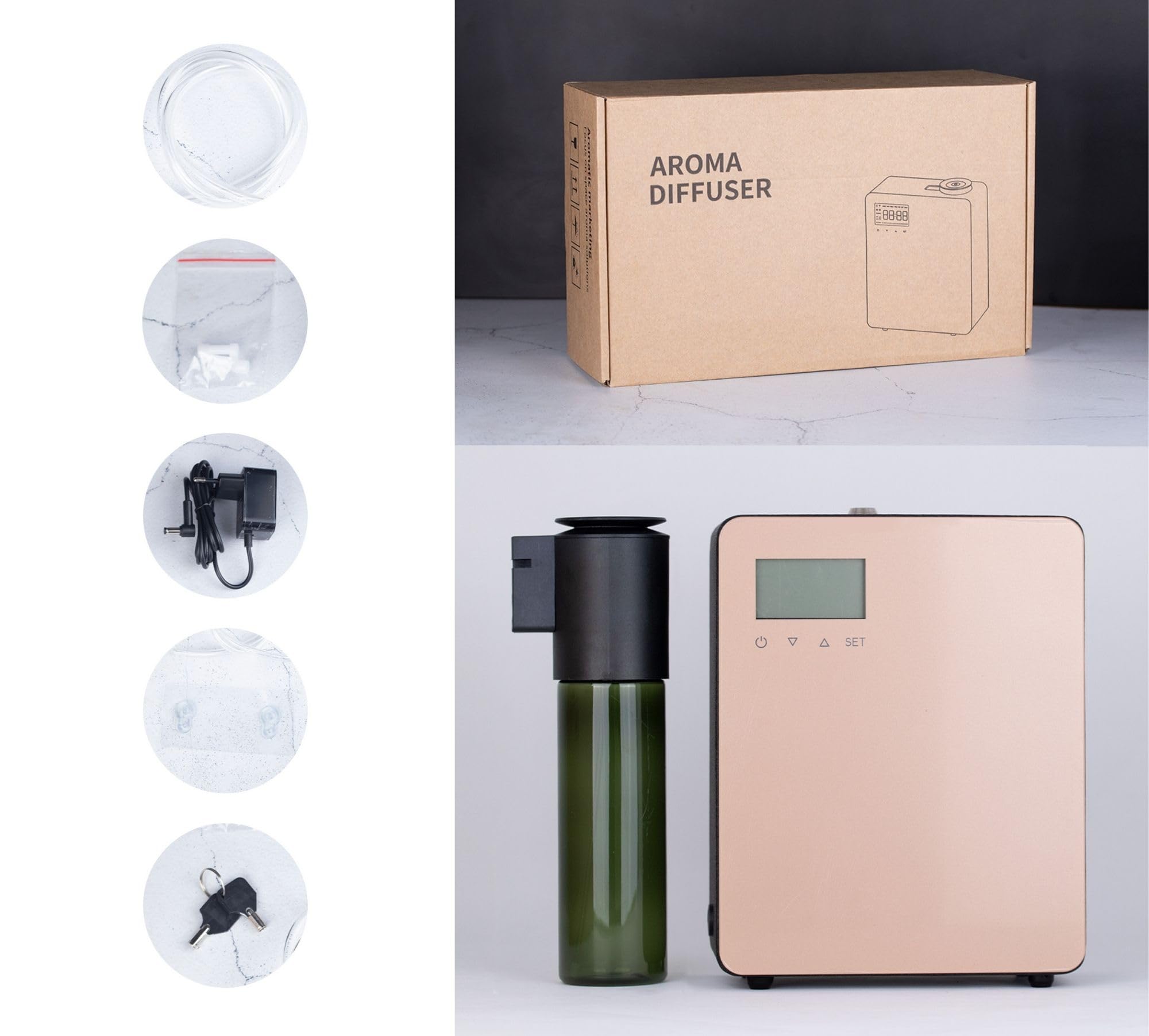 Difusor de Aceites Esenciales 3en1 - Cubre +1000m³ - Ambientador Eléctrico Aromaterapia, Difusor de Aromas Sin Agua & Humidificador Silencioso, Automático - Grandes Espacios, Hogar Tienda