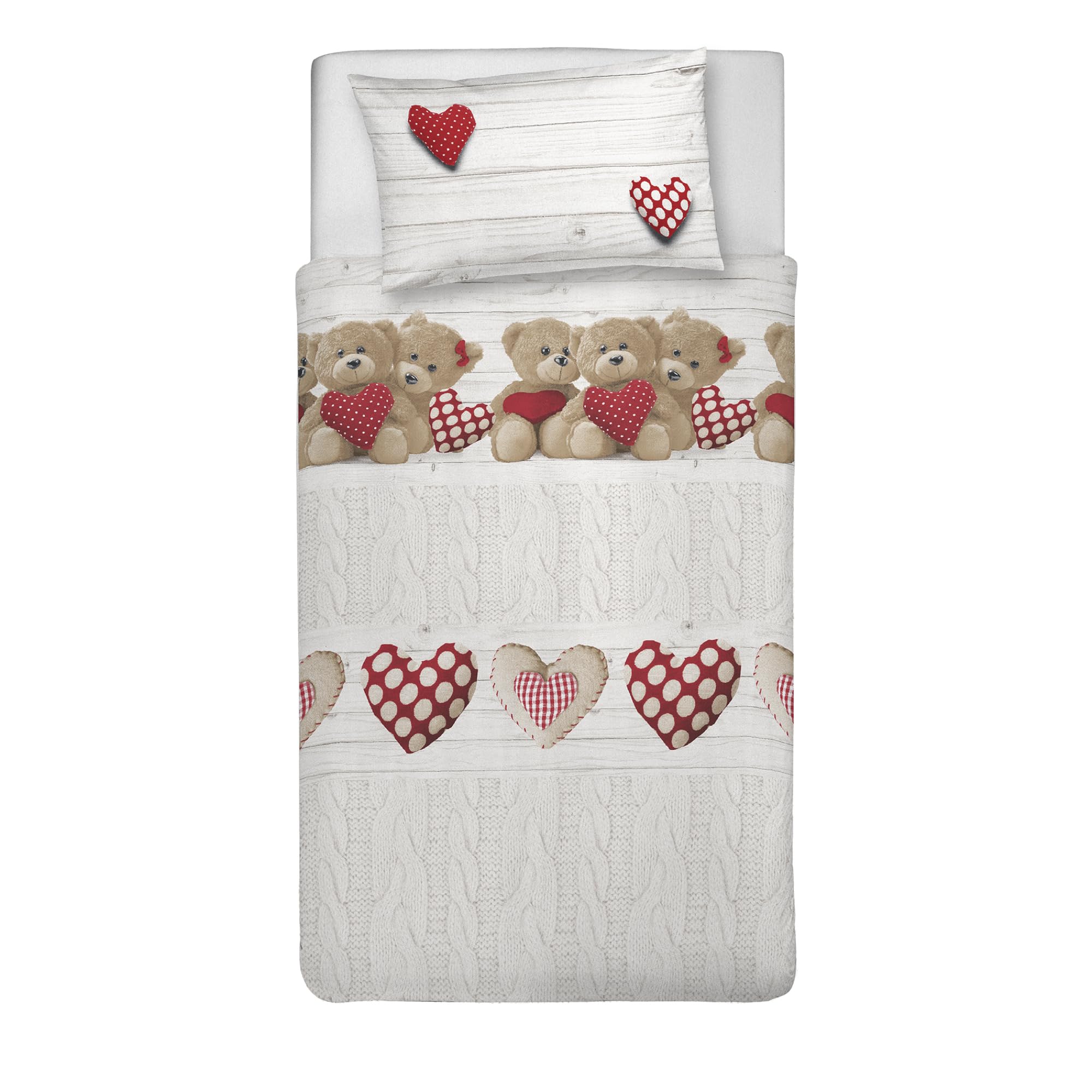 Housse de couette 150x200 cm Pensieri Delicati lavable machine lit 1 place