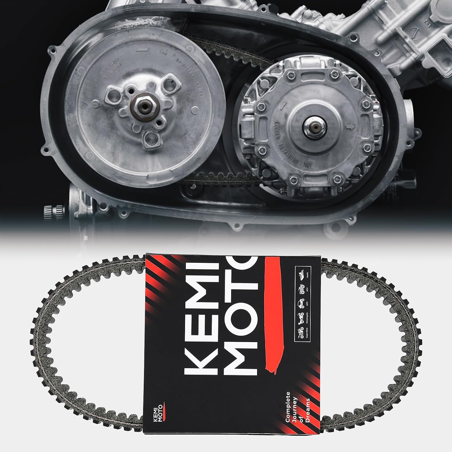 Kemimoto Drive Belt ATV Heavy Duty Belt Compatible with