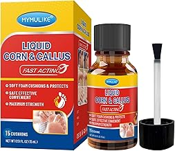 Liquid Corn Remover, Corn Removers for Toes, Fast Acting, Safe Removes Corns Fast Extra Strength for Kids and Adults, 15ml Liquid with 15PCS Cushions 10PCS Swabs (15ML*1)