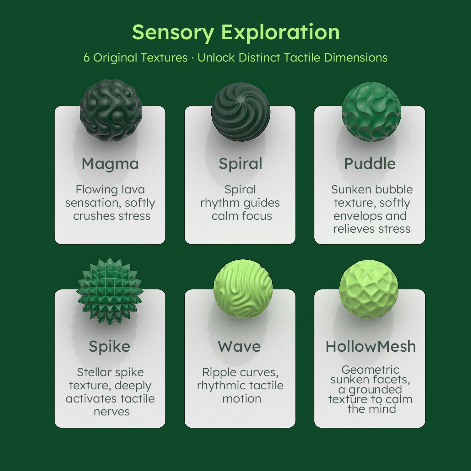 Magnetic Fidget Balls Toys 6PCS, Silicone Magnetic Balls Fidget Toys for Adults & Teens - Image 3