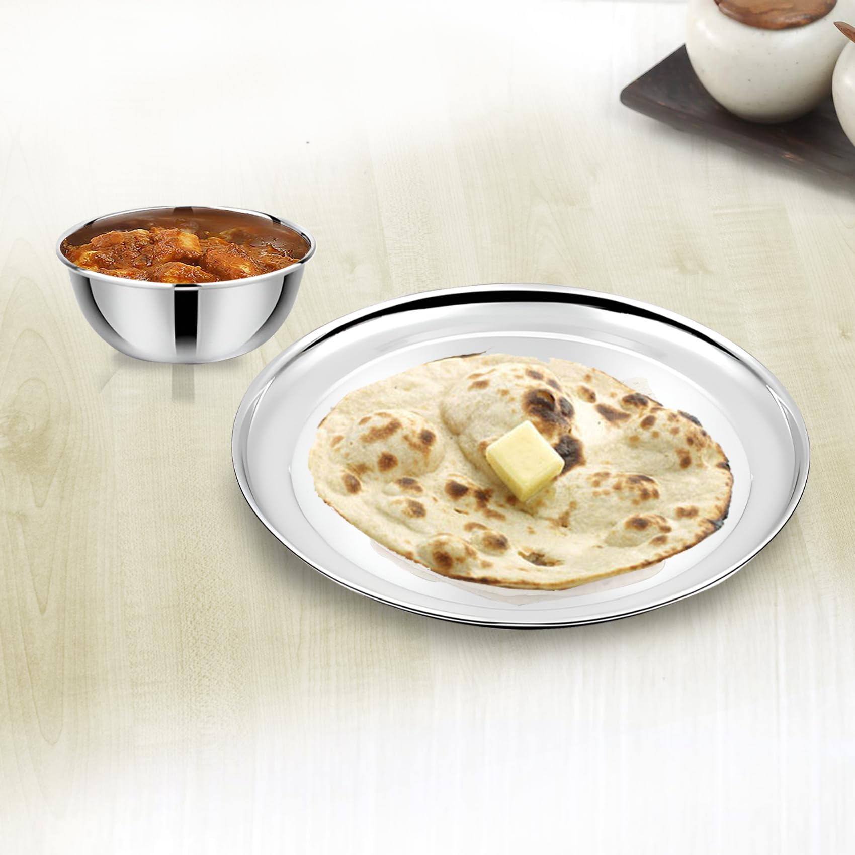 Parage Stainless Steel Plates - Set of 3 -5