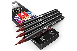 Arteza Real Brush Pens for Autumn Leaf Calligraphy