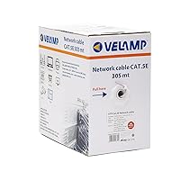 Velamp Cavo di Rete LAN Ethernet - Cat 5e – UTP – Lunghezza 305 mt – Confezione pull box