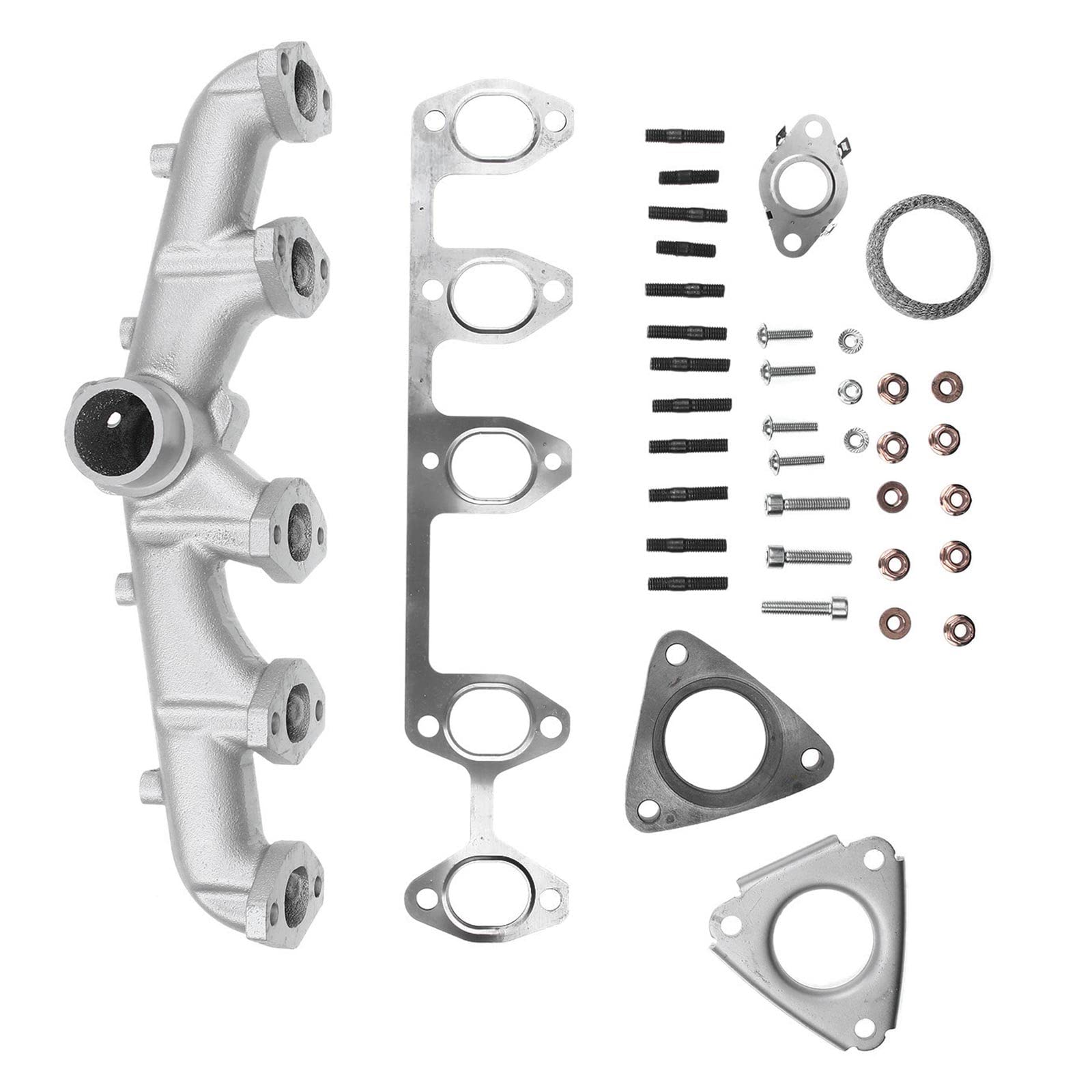 Auspuffkrümmer Guss Auspuff Krümmer für M-u-l-t-i-v-a-n V 7EF T-o-u-a-r-e-g 7L6 Transporter V 7EA 7EB 7EJ 7JD 2.5L Diesel 2003-2010 070253031F