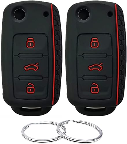 Funda de goma de silicona compatible con VW Volkswagen Beetle CC Eos GTI Golf Jetta Passat Rabbit Tiguan Touareg NBG735868T HLO1J0959753AM