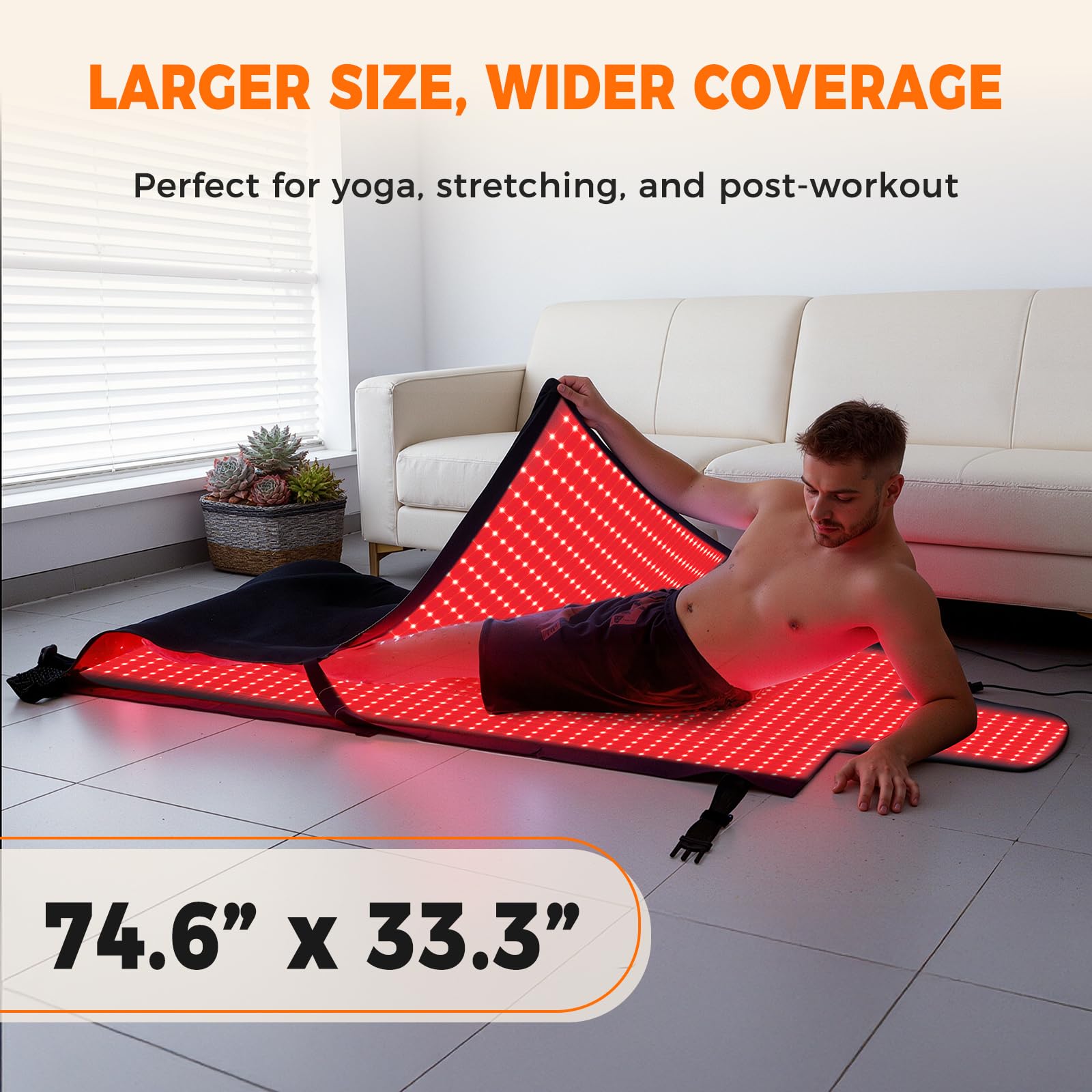 Amazon.com: 2570 LEDs Dual Full Body Red Light Therapy Mat, Red