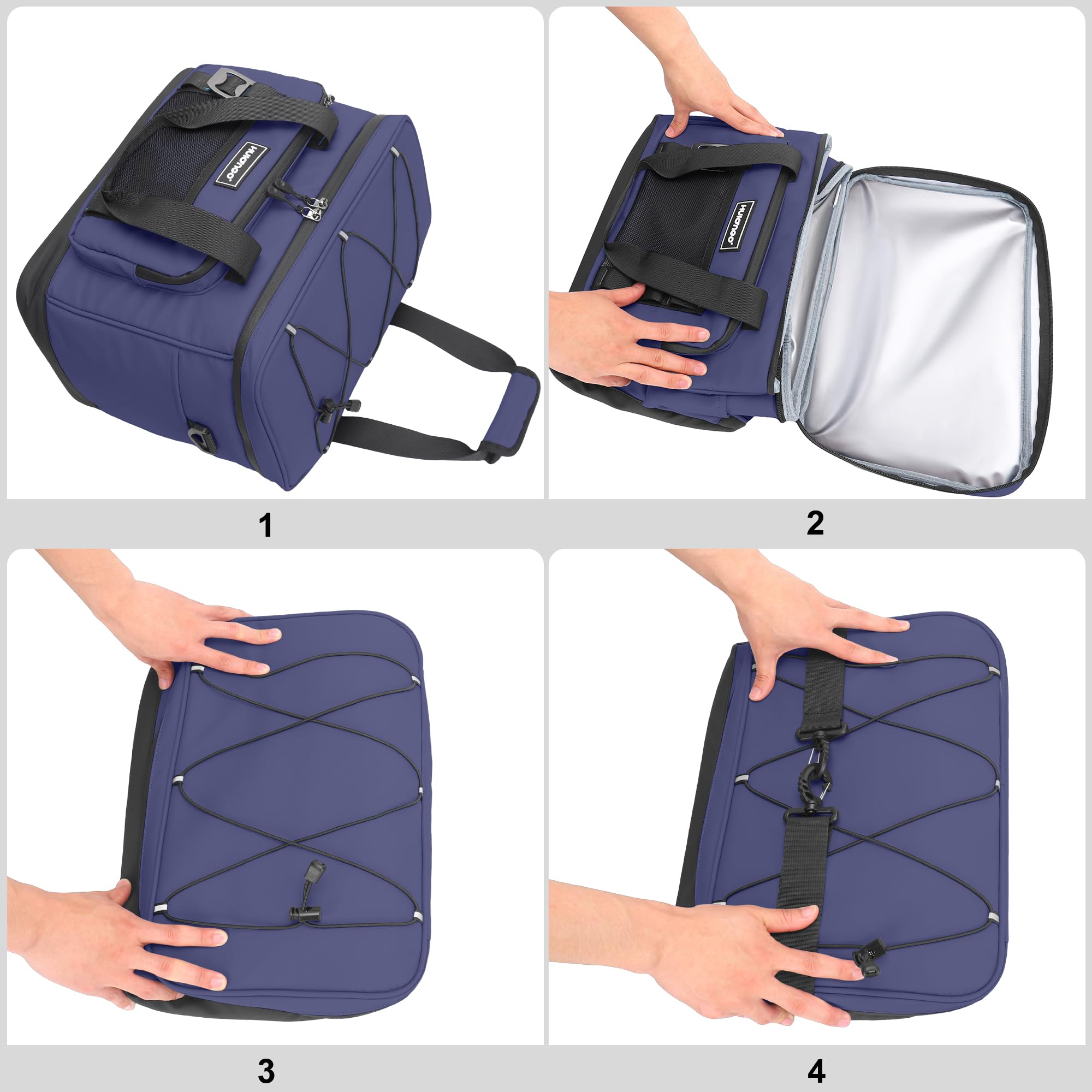 Hulongo Borsa Termica,30L Grande Impermeabile Pieghevole Picnic Borsa Isolata per Campeggio, Viaggi, Spesa e Pesca
