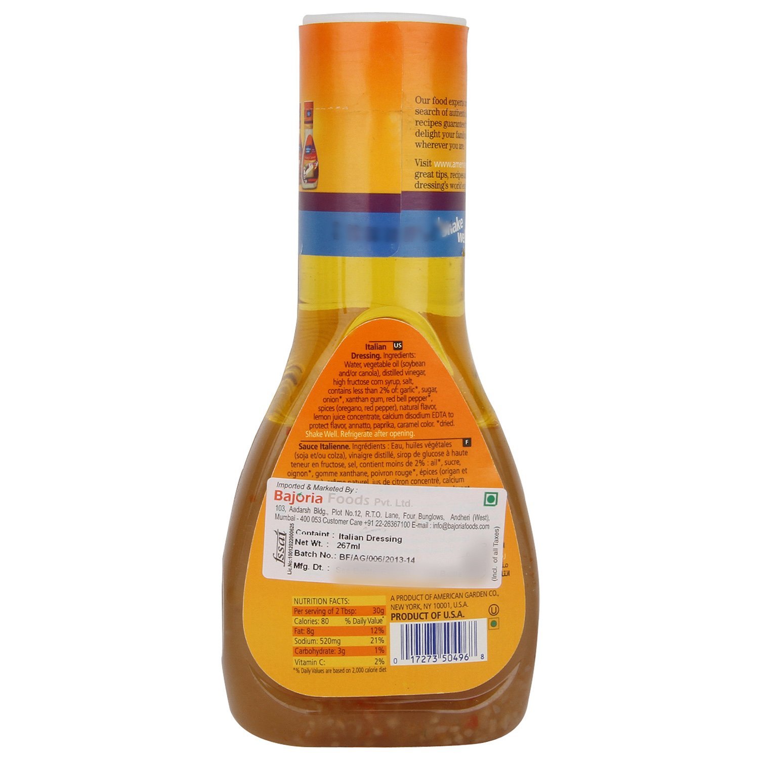 American Garden Italian Dressing - 267ml Bottle