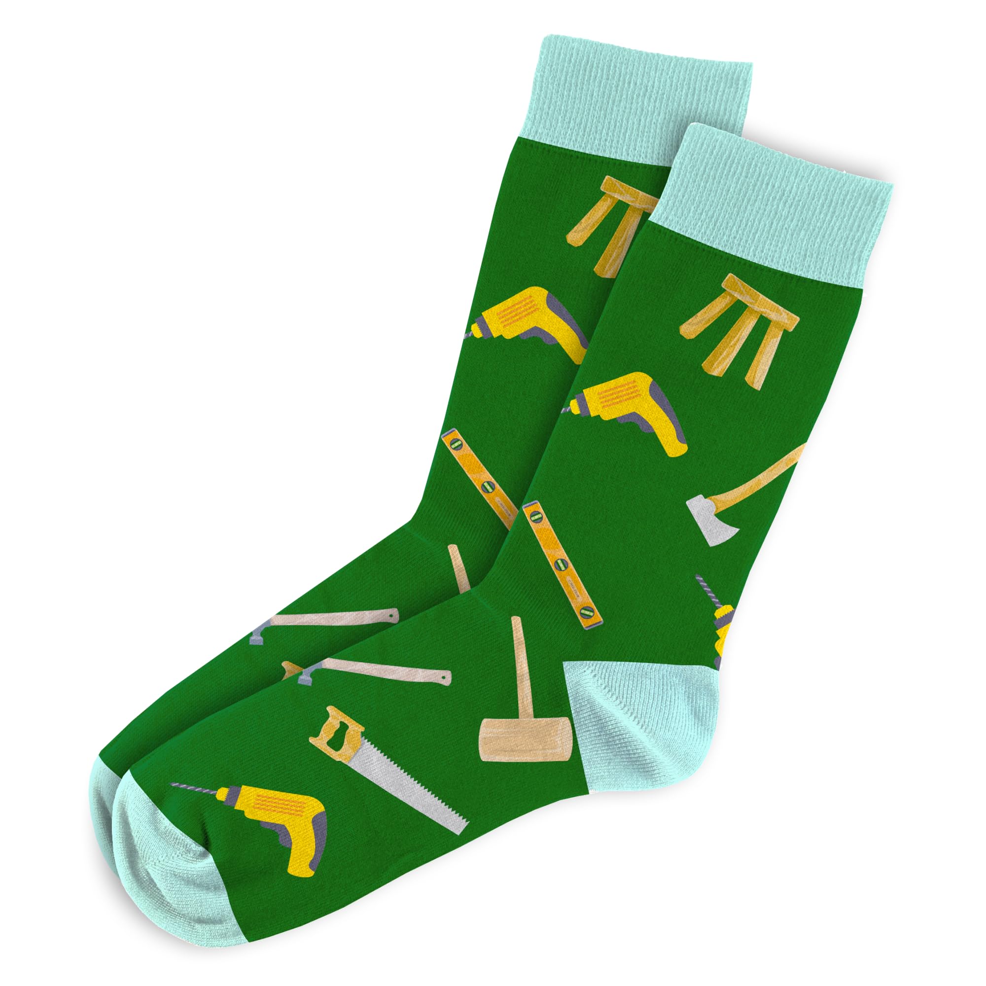 MOJA LDN Premium Funky Bamboo Socks - Soft and Stylish Bamboo Socks - Eco Friendly and Durable Men & Women Socks (UK, Numeric, 7, 11, Regular, Regular, Men, Carpentry)
