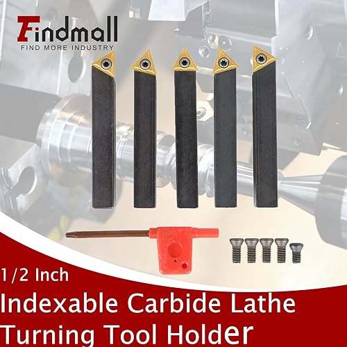 Miniatura 2 de findmall 5 unids 12 pulgada torno de carburo indexable Torno de torneado de herramientas de torno de metal herramientas inserta bits con insertos de