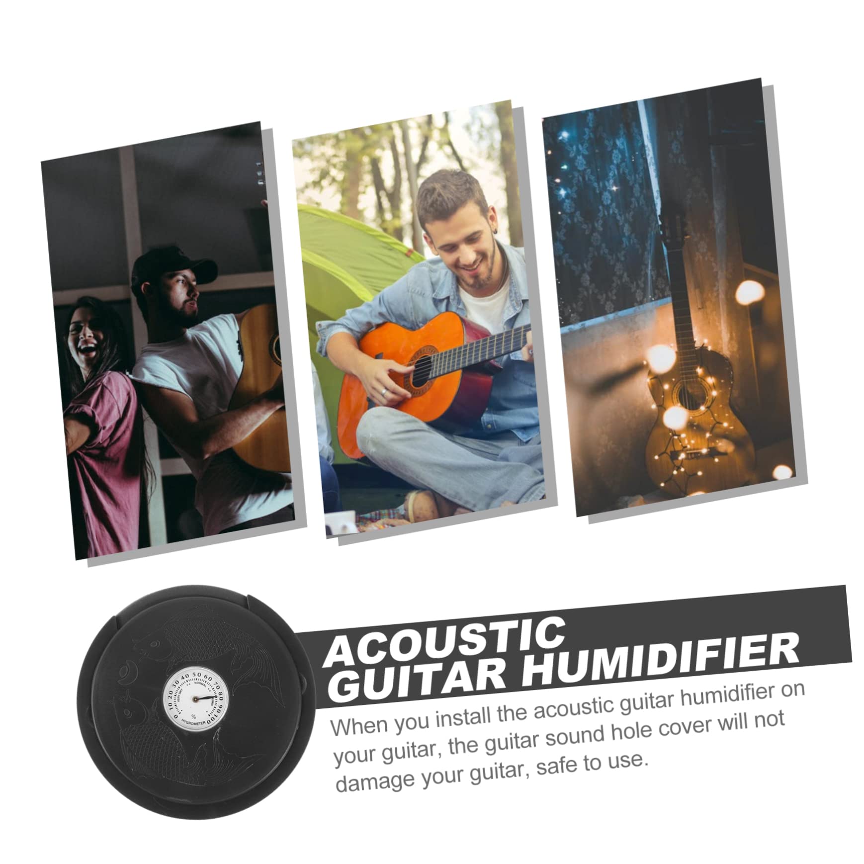 Levemolo Guitar Humidifier Hygrometer Indoor Humidity Guitar Acoustic Guitar Hygrometer Guitar Accessories Guitar Care Kit Humidifier for Guitar Humidifier Guitar