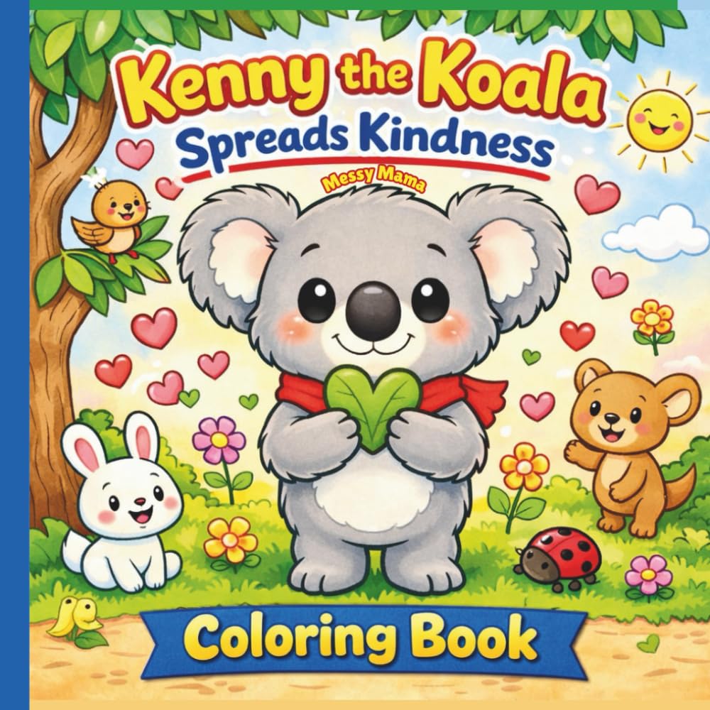 Kenny the Koala Spreads Kindness Coloring Book: A Kindness Coloring Book for Kids Ages 3–8 Teaching Empathy, Sharing, and Gentle Social Skills