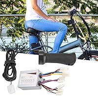 Vista 2 de Maxmartt 500W Motor Brushed Speed Controller & Throttle Grip for Electric Bicycle Scooter Tricycle 24V