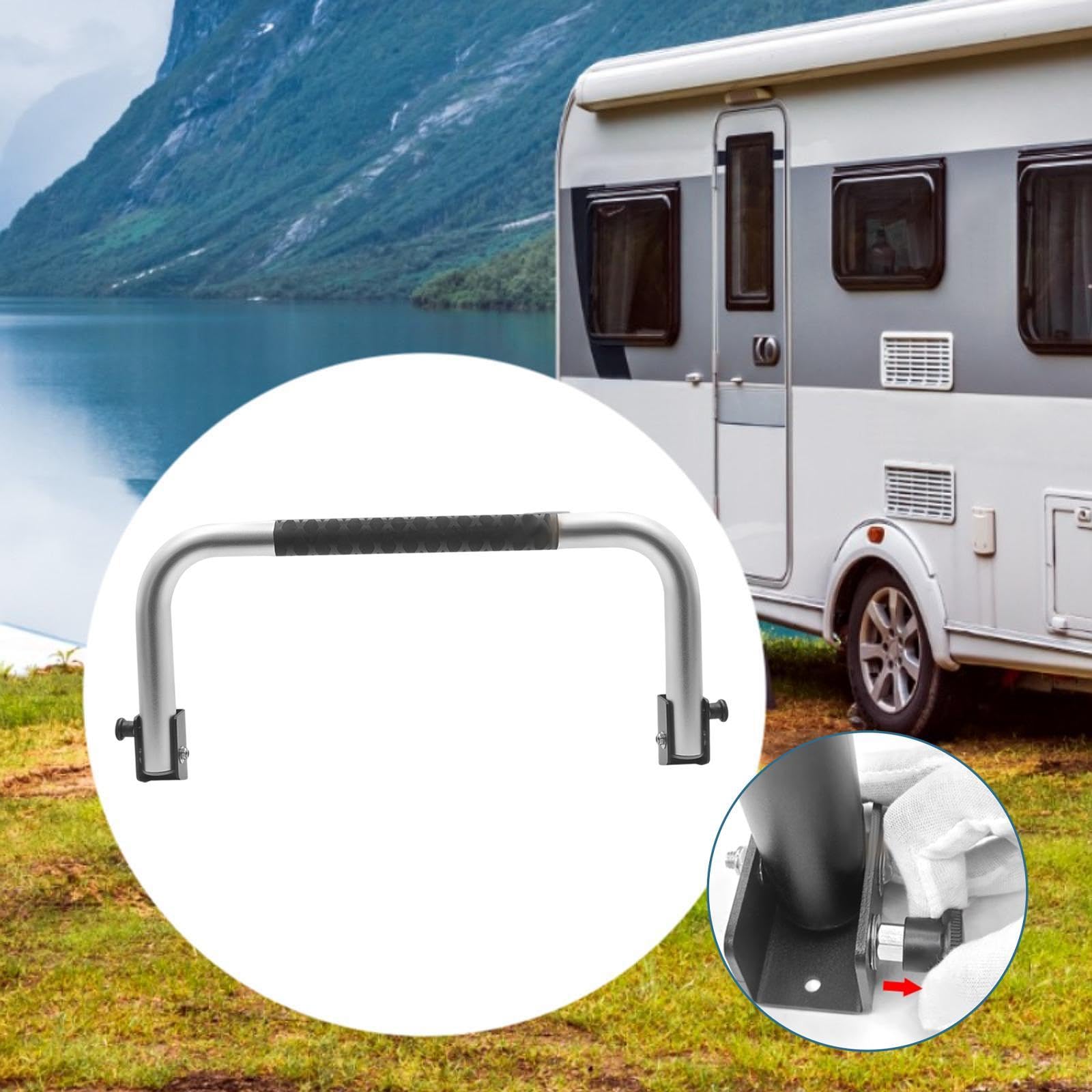 Amagogo Barandilla para cama superior de RV, accesorio práctico para literas, Plateado