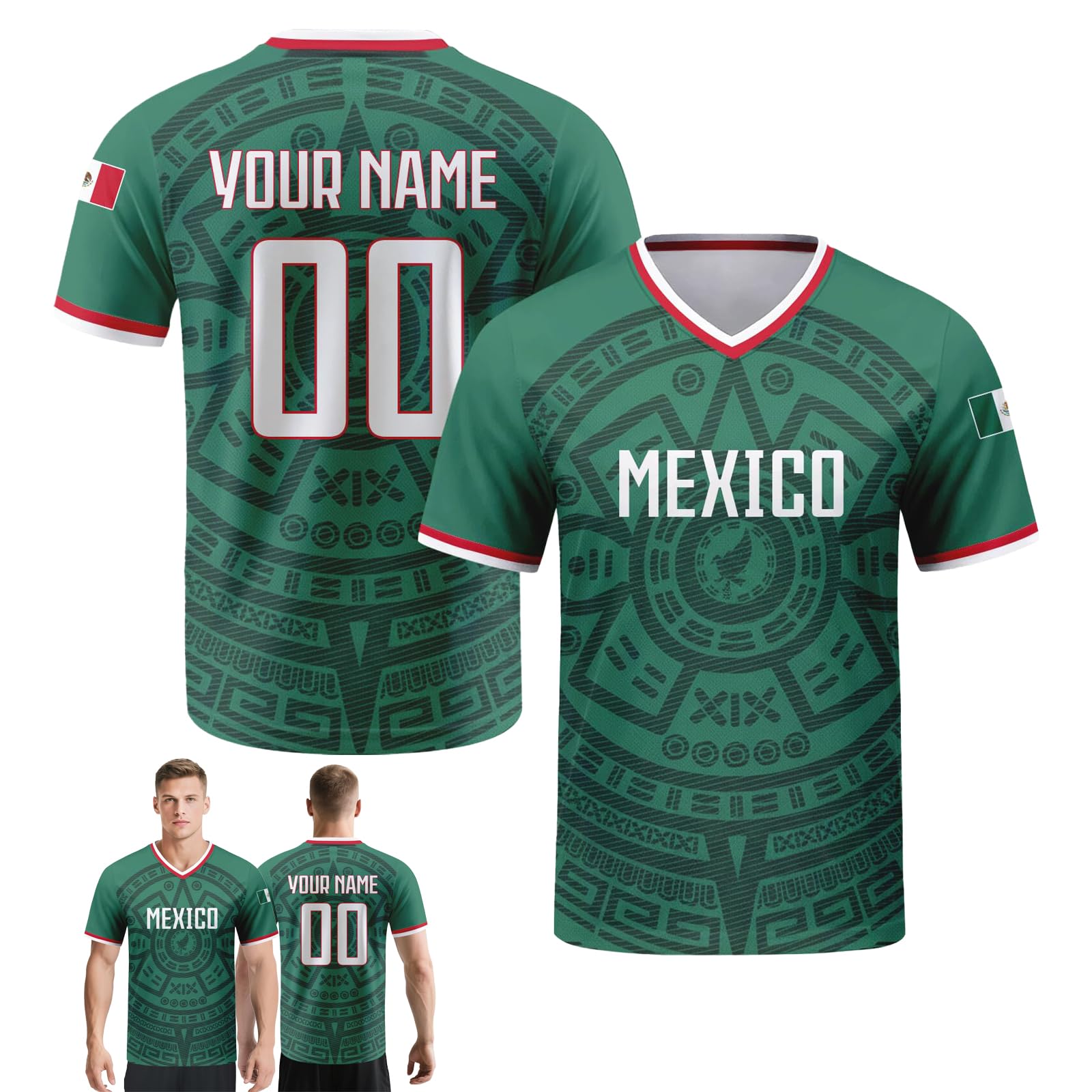 Genérico Camiseta de fútbol Personalizada, Camiseta de fútbol Nacional Personalizada con Nombre/número, Regalo Personalizado para fanáticos de Camisetas para Hombres, Mujeres y jóvenes