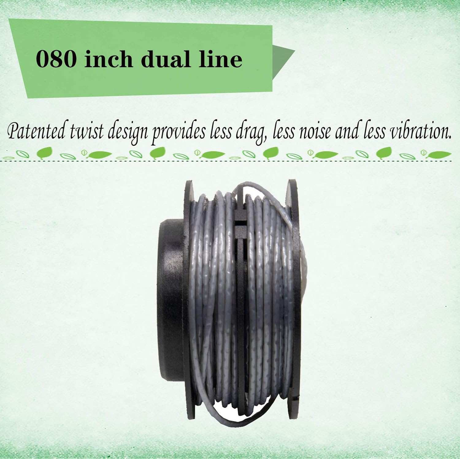 SB00L00 String Trimmer Replacement Spool Compatible with Greenworks SB00L00 ST60V ST60V-T0 .080-Inch 80V Front Mount String Trimmer Replacement Spool Refills Dual Line 2901619 2906302 Trimmer Line