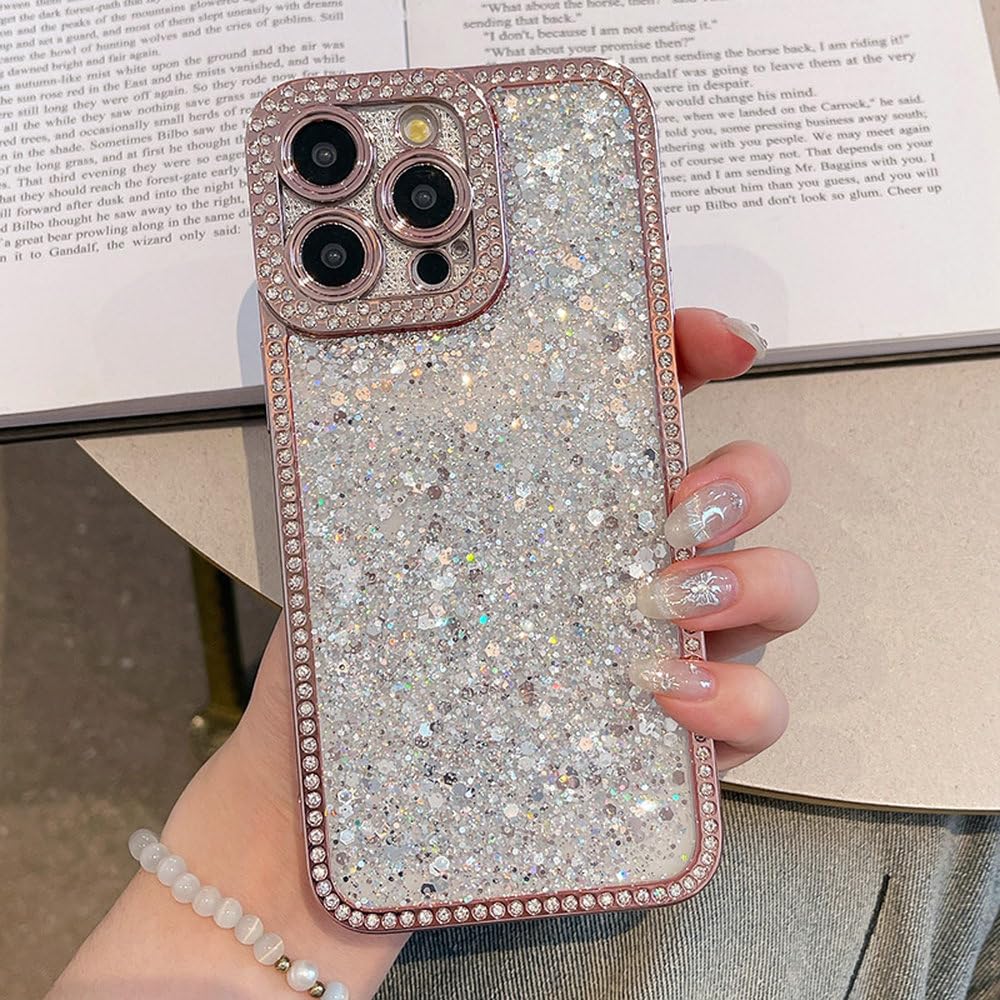 Coque de Luxe iPhone 13 Pro Max Rose pour Briller en Soirée et au Bureau