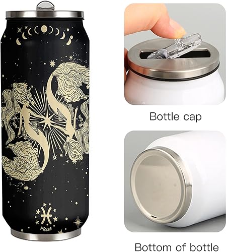 Miniatura 2 de tatamonkey Piscis - Vaso de constelación del zodiaco para hombre y mujer, vasos de acero inoxidable para fanáticos de la astrología, regalos de