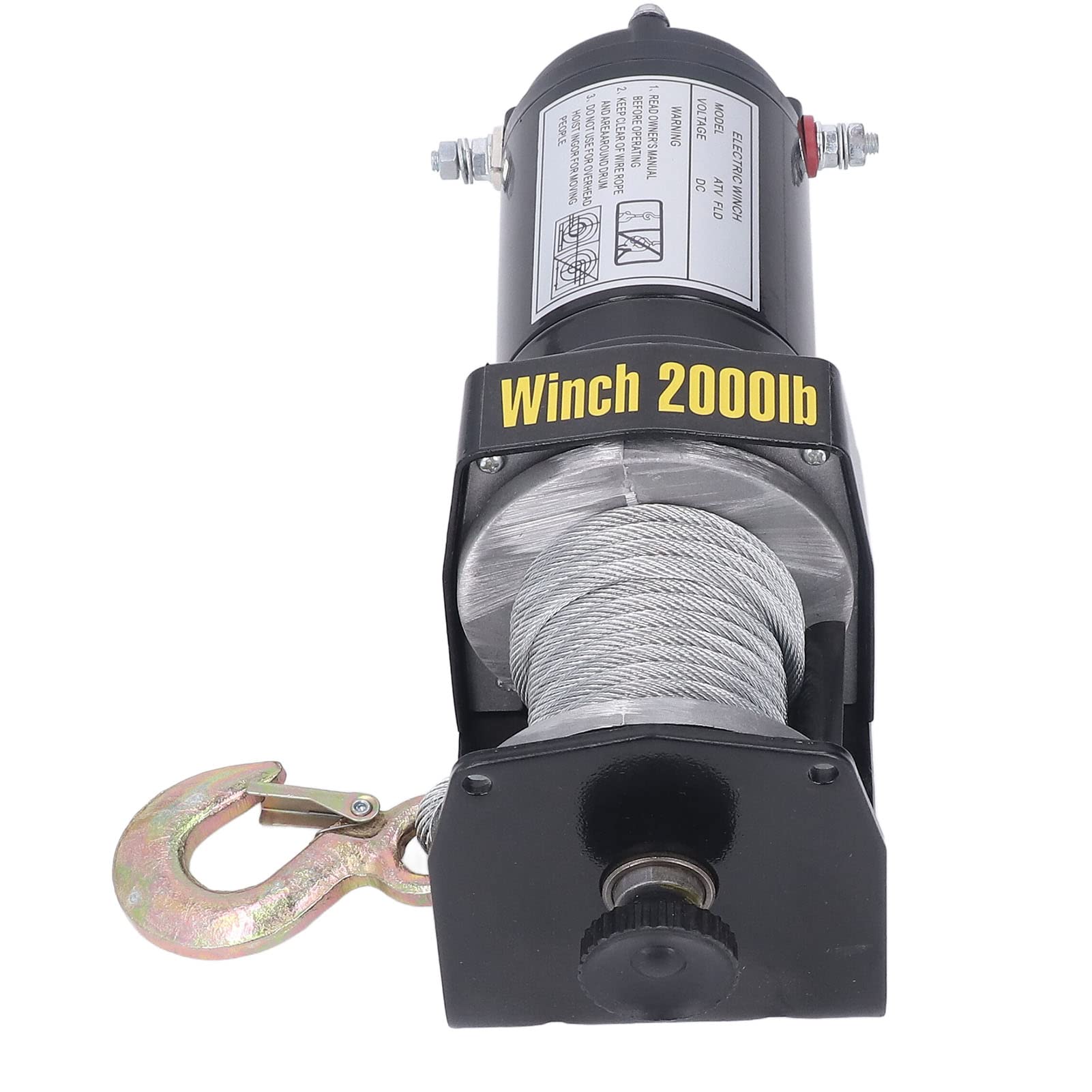 YWBL-WH Zestaw Wciągarki Elektrycznej o Udźwigu 2000 Funtów z liną stalową i Hakiem ze Stali Stopowej, Wytrzymała Wciągarka Przemysłowa do Budowy Magazynów i Załadunku Ciężarówek
