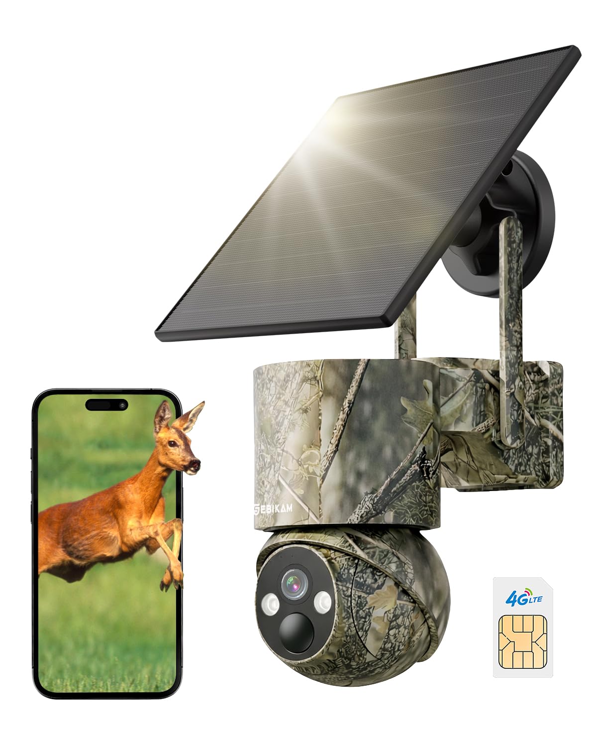 4G LTE Wildkamera mit SIM Karte Solar