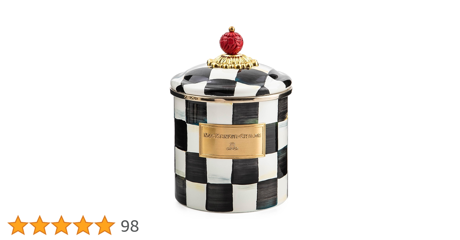 Amazon｜MACKENZIE-CHILDS 小さなエナメルキャニスター キッチン保存