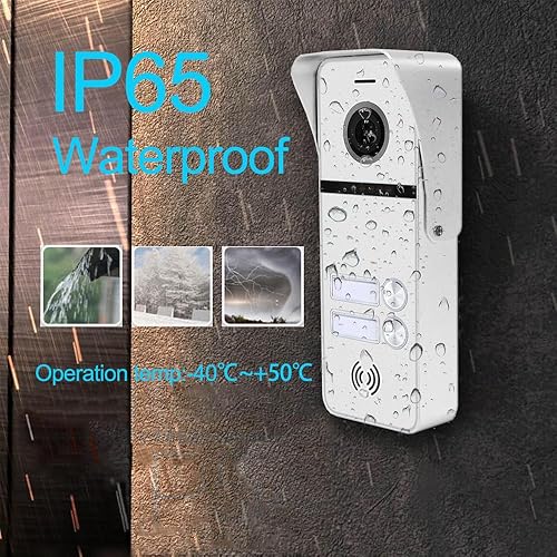 Miniatura 5 de ANJIELO SMART Sistema de intercomunicación con timbre de video con cable, 2 unidades de 10 pulgadas, monitor táctil inalámbrico, WiFi, video,