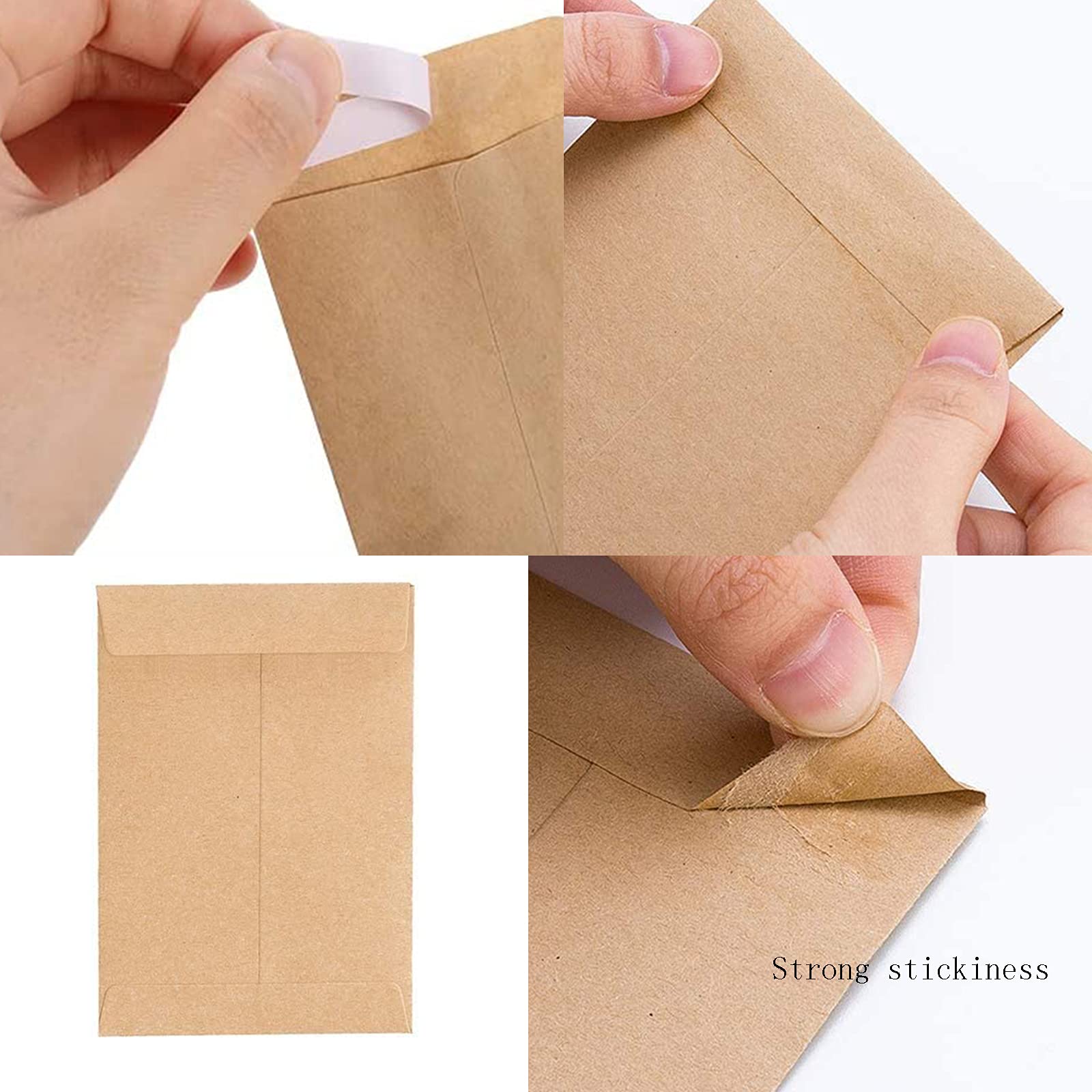 Tendwarm 100 Sacchetti Regalo In Carta Kraft Marrone, 7,6x12,7 Cm, Per Feste E Bomboniere Fai Da Te - 2