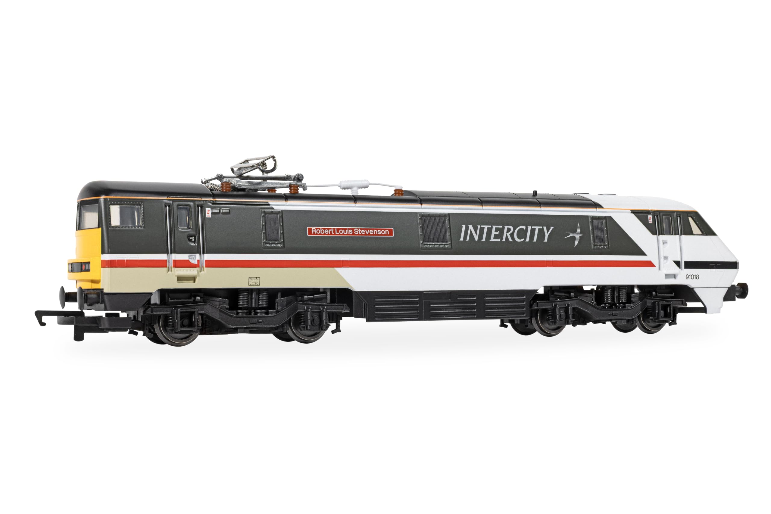 Hornby R30527TXS RailRoad BR Intercity Class 91 Robert Louis Stevenson 91018 - z dźwiękiem, lokomotywa dla początkujących, dla osób w wieku od 14 lat