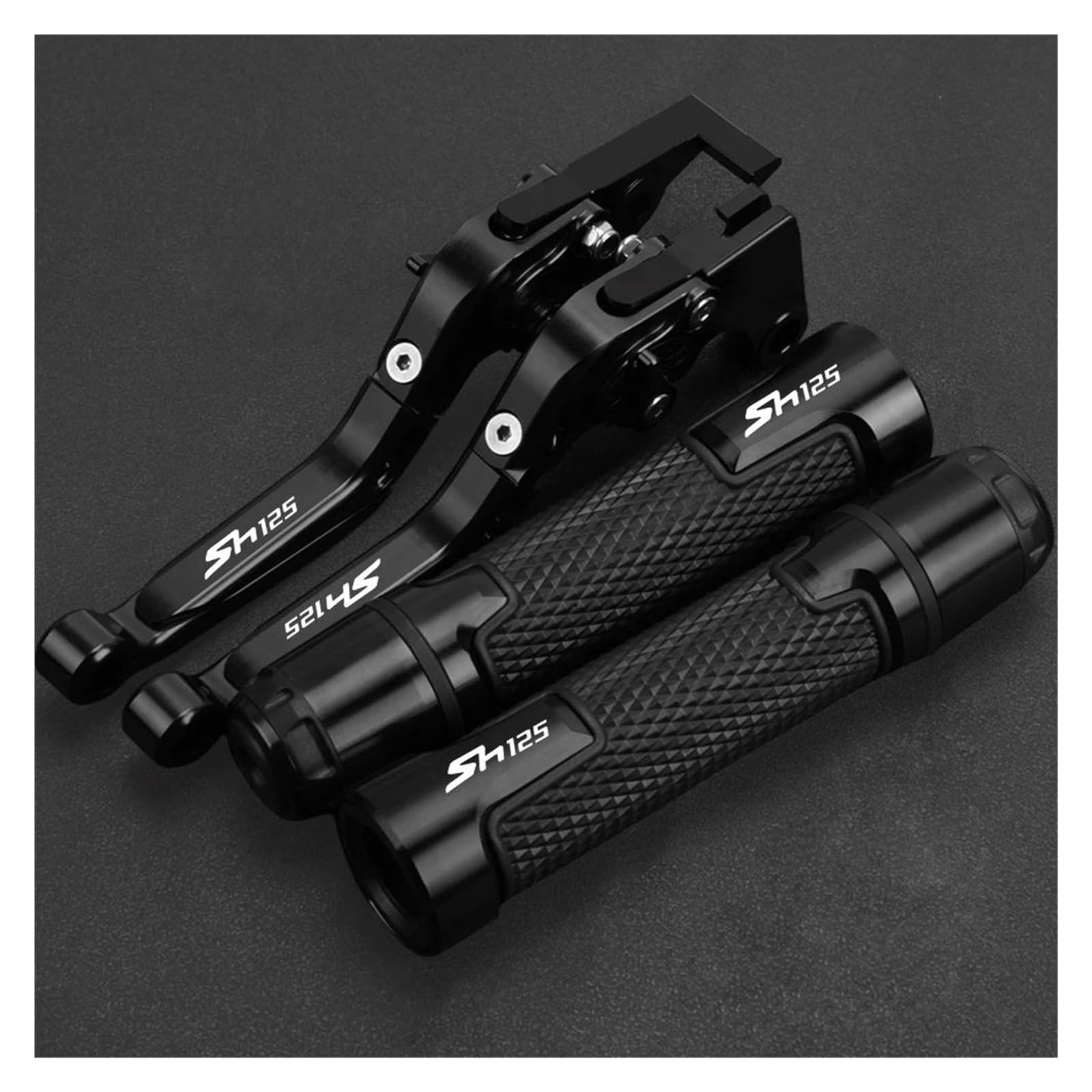 Cwziwoyji E Fit For Honda Sh125 Sh125i 2004-2023 Motorcycl Accessories Adjustabl Brak Clutch Levers Handlebar Grips(E)