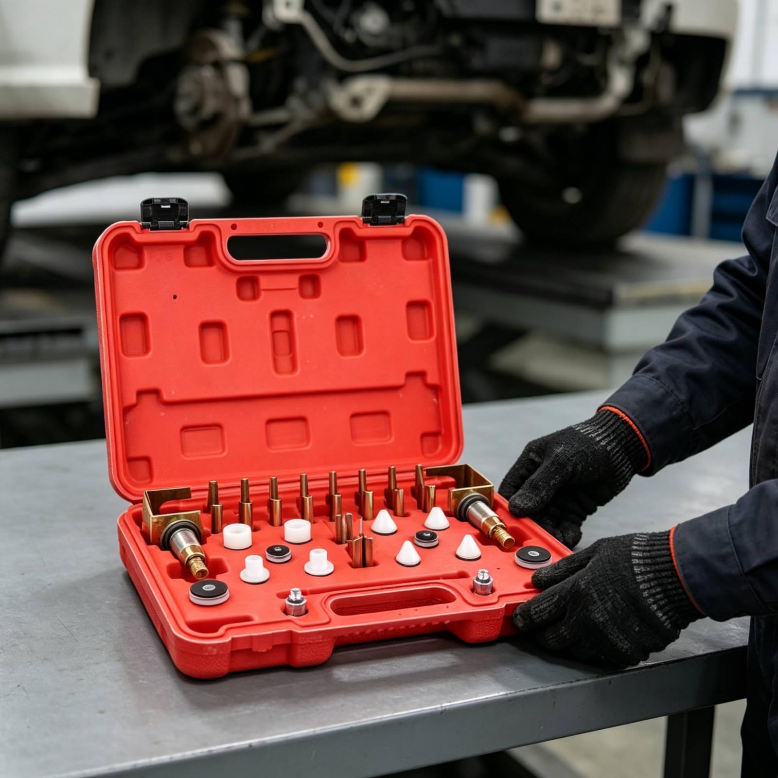 26 Pezzi Kit Adattatori con Valigetta Professionale Kit con Valigetta Degli Attrezzi Durevole Attrezzatura per Garage