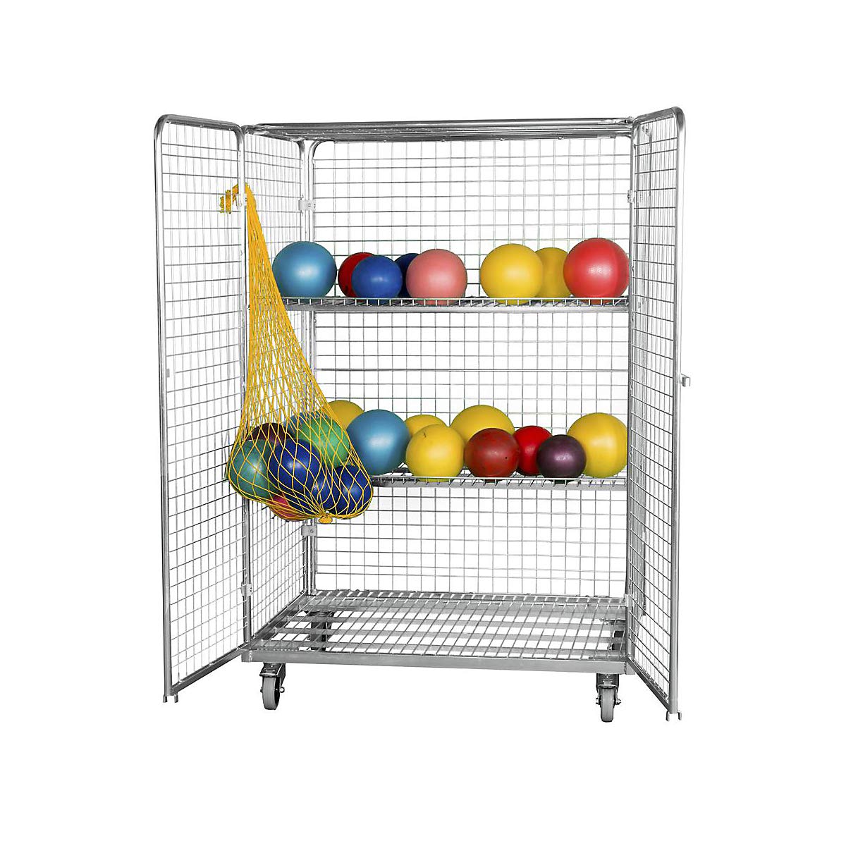 Roll-conteneur en acier, L x l 1200 x 800 mm, 2 portes