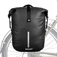 Vista 8 de Rhinowalk Bolsa de alforja para bicicleta impermeable Bolsa de bicicleta de 23L para portaequipajes de carga de bicicleta Bolsa de sillín Bolsa