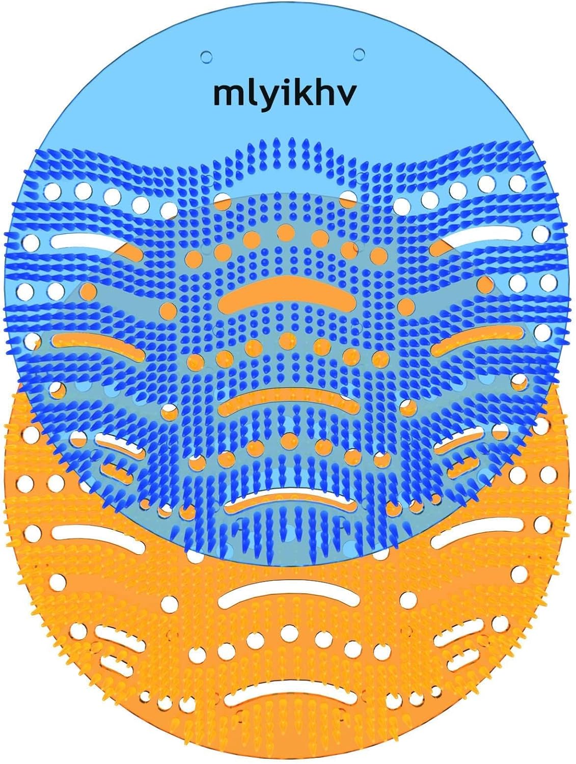 Urinal Screens Deodorizer 32 Pack Urinal Deodorizer Scented Urinal Screen Anti-Splash Urinal Screen for Urinals in Restrooms Restaurants Office Schools (16 Blue+16 Orange)