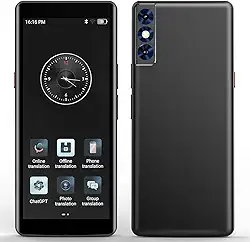 Dispositivo tradutor de idiomas, tradução de voz em tempo real bidirecional, suporta 139 idiomas com tela sensível ao toque HD de 5,5 polegadas e detalhes com WiFi/offline/suporte de foto para viagens