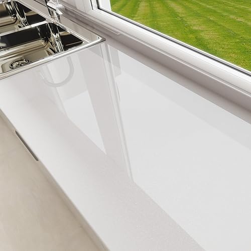 Vista 90 de Amiya Papel adhesivo azul brillante brillante autoadhesivo para encimeras, muebles, armarios, impermeable, extraíble, fácil de aplicar, envoltura