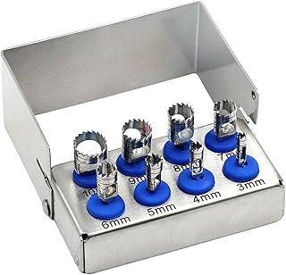 AAProTools Dental Trephine Kit 8 Pcs Bur Holder Bone DN-2243