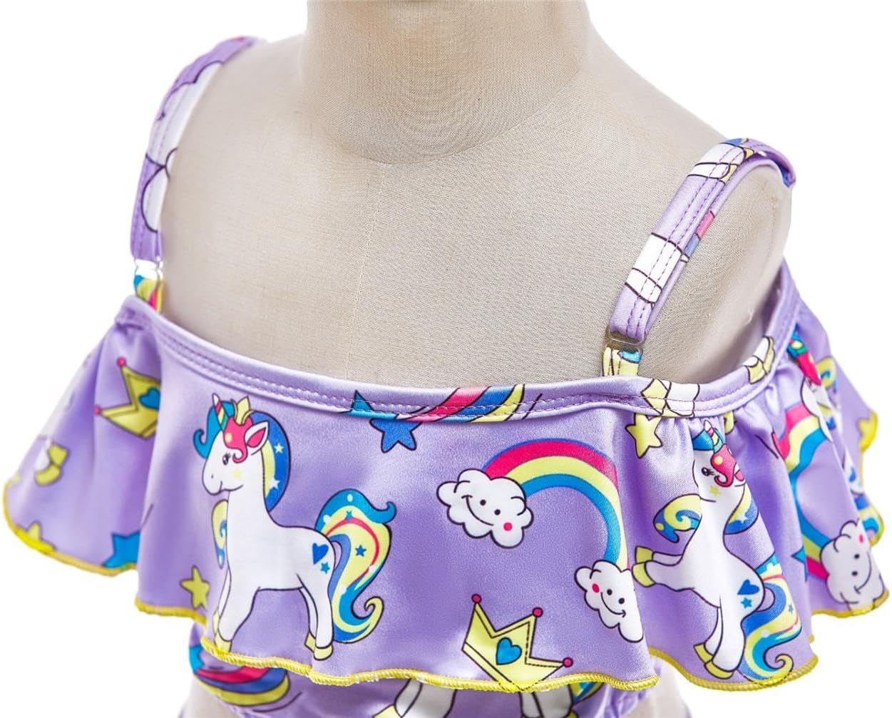 Dressy Daisy Unicorn Swimsuit Bathing Suit Swimwear 2 Piece Tankini with Swim Dress for Girls