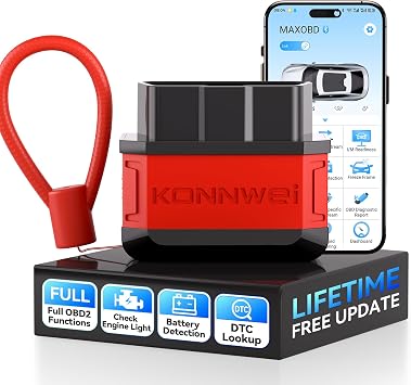 KONNWEI KW906 Red OBD2 Scanner Bluetooth Red