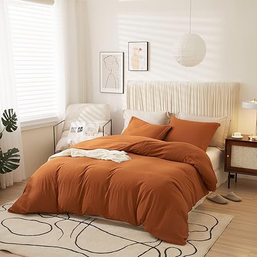 VClife juego de funda de edredón de algodón de tamaño king, con patrón floral, ropa de cama ultrasuave y ligera, para niños, adolescentes y adultos