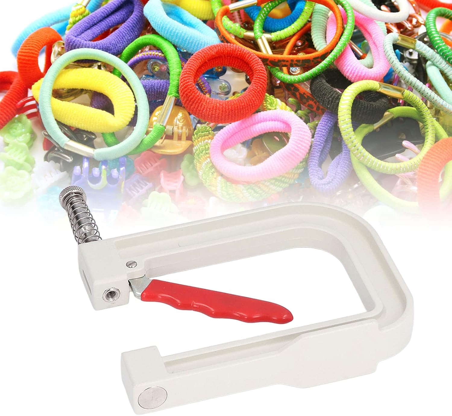 Bead Setting Machine, Manual Operation with 5 Former Set, Metal Construction Stud Setting Tool for Fabric Embellishment and Accessory Applications