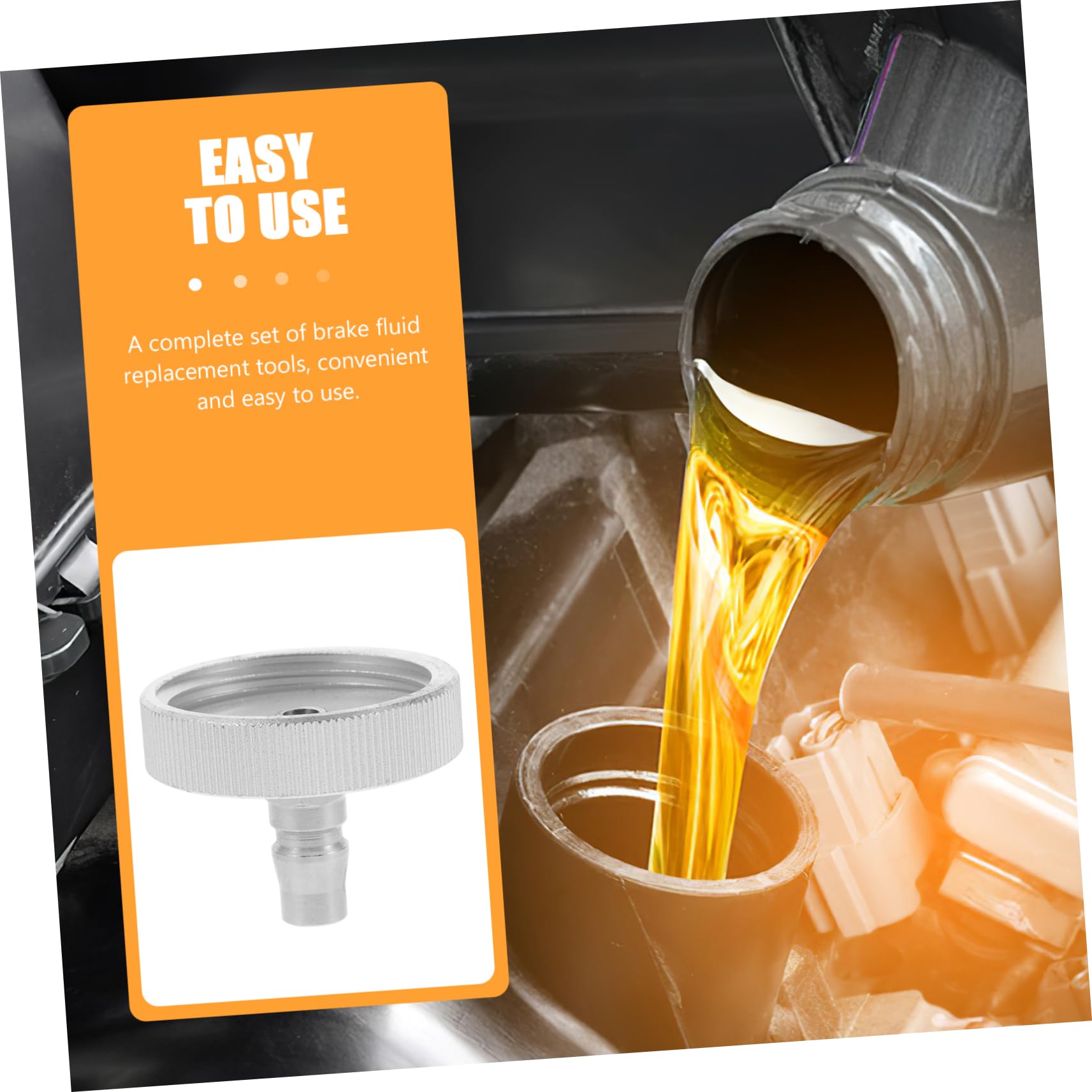 Adattatore Freni Moto Adattatore Spurgo Freni Laroal - Per Cilindro Principale, Lega Alluminio, Manuale Adattatore Pressione Fluido Freni