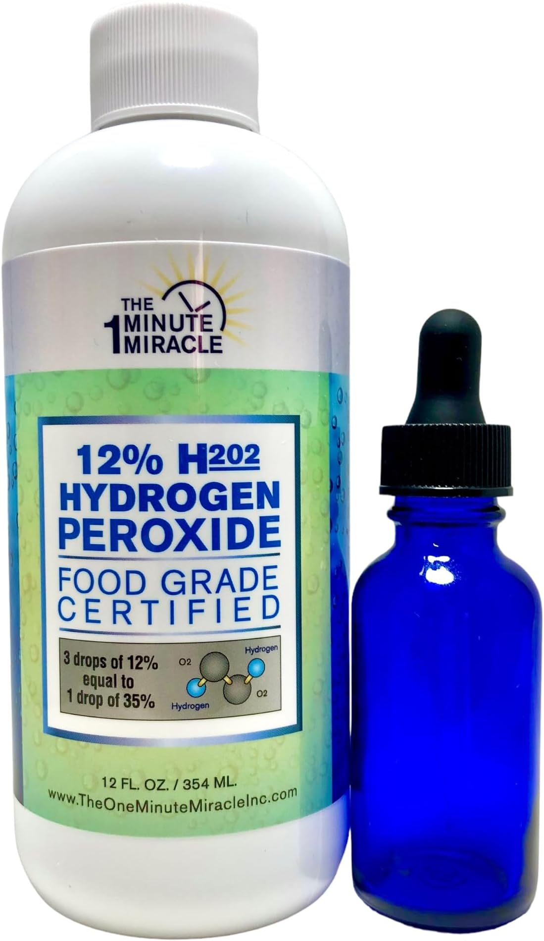 12% Hydrogen Peroxide Medical Food Grade - 12 oz Bottle - Recommended By The One Minute Cure Book. Our Brand OMM is the Choice By Professional, Alternative Medicine, and Homeopathic Communities.