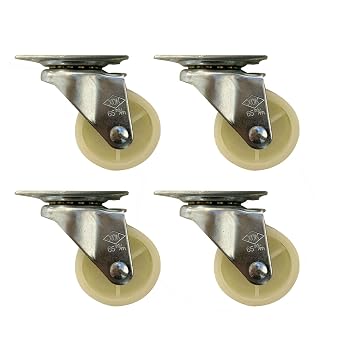Calimet 2.5 in. Swivel Plate Caster Wheel, 187 lb Capacity, 4 Pack
