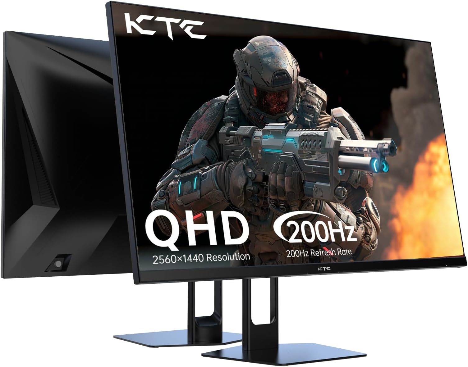 – KTC 27 Inch QHD Gaming Monitor, 2K 180Hz 1ms Fast IPS Computer Monitor, HDR 1440P with Adaptive Sync, HDMI Displayport, Tilt Adjustment, VESA Compatible,H27T22C