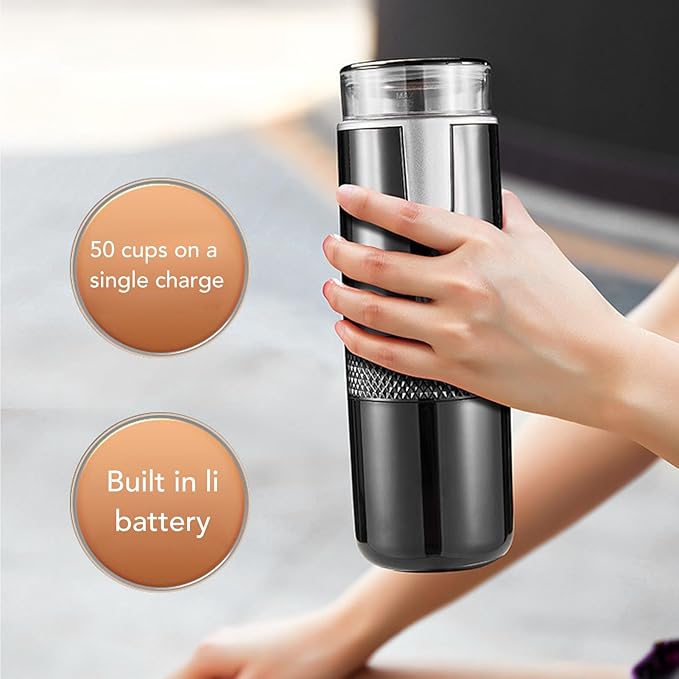 Cafetera Portátil Eléctrica para Cápsulas y Café Molido, 160ml para Viajes miniatura 2