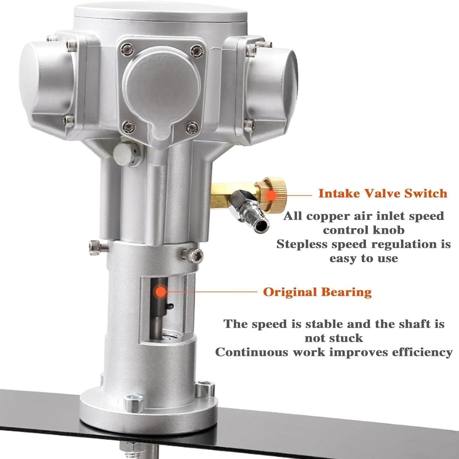 55 Gallon Pneumatic Paint Mixer, 3/4HP 400L Air Agitator, Pneumatic Mixer for Mixing of Paints Coatings Mixing Machine Blender