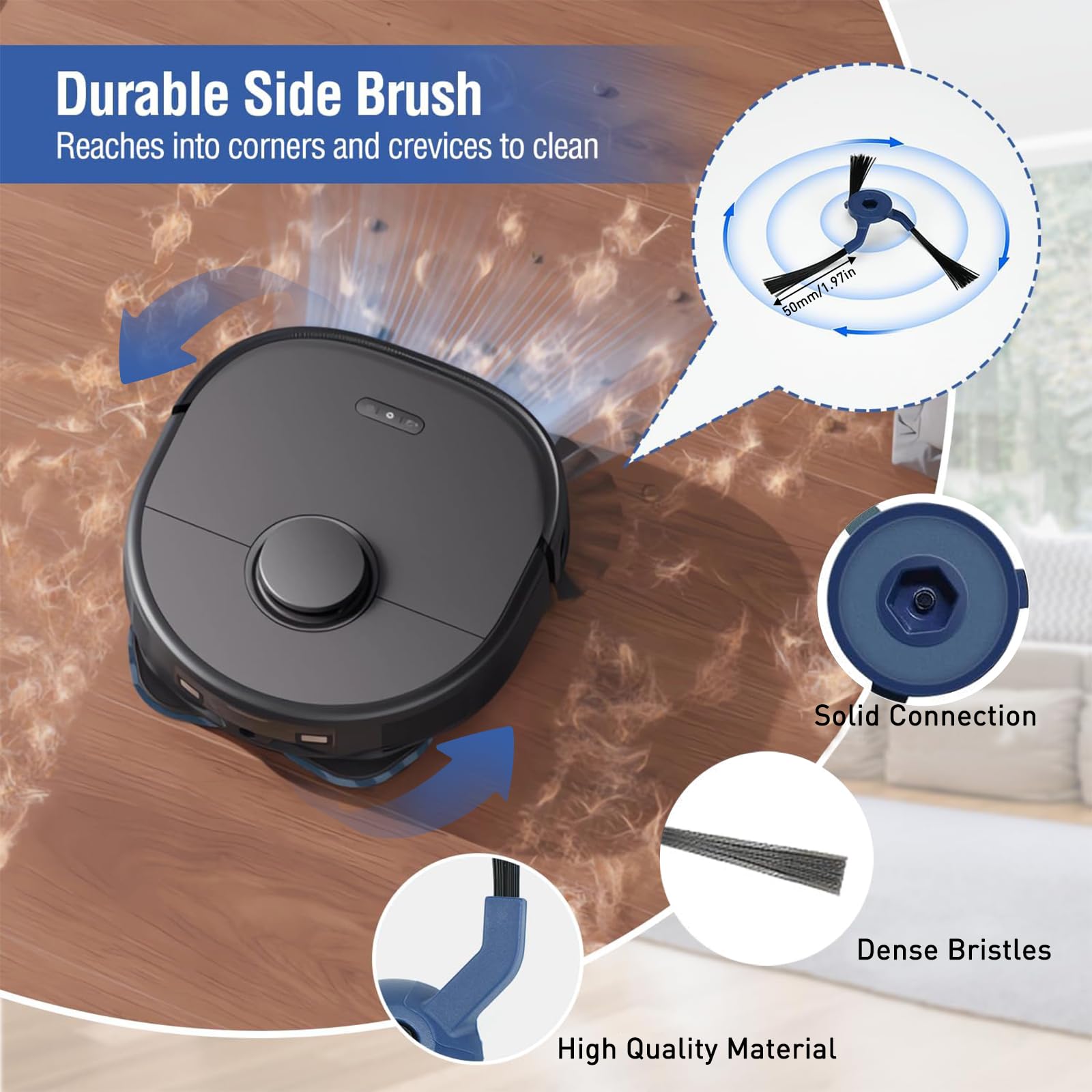 23 Stuks vervangende accessoires voor Eufy X10 Pro Omni stofzuiger, accessoireset met 2 hoofdborstels, 4 filters, 8 reinigingsdoeken, 8 zijborstels, 1 reinigingsborstel
