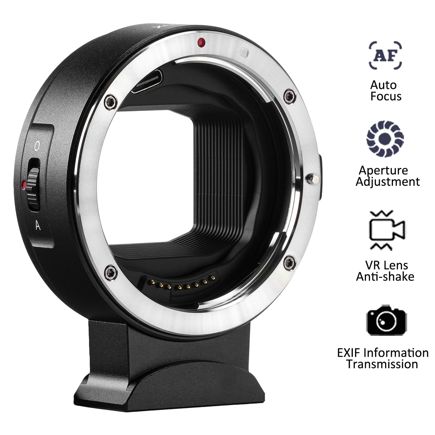 EF-L AF Adaptateur de monture d'objectif électronique compatible avec objectif Canon EF/EF-S Series vers appareil photo L-Mount Panasonic Lumix S1 S1R S1H S5, Leico SL SL2 TL2 CL, Sigma fp L